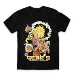 Luffy Gear 5 Black Men's Tee for Anime, One Piece