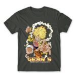 Luffy Gear 5 Dark Grey Men's Tee for Anime, One Piece