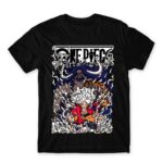 Luffy Gear 5 Power Black Men's Tee for Anime, One Piece