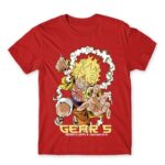 Luffy Gear 5 Red Men's T-shirt for Anime, One Piece