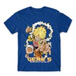 Luffy Gear 5 Royal Blue Men's Tee for Anime, One Piece