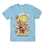 Luffy Gear 5 Sky Blue Men's Tee for Anime, One Piece