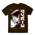 Luffy – Minimal Chocolate Men's Tee for Anime, One Piece