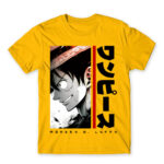 Luffy – Minimal Gold Men's Tee for Anime, One Piece