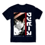 Luffy – Minimal Navy Men's Tee for Anime, One Piece