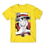 Luffy Smile Lemon Men's T-shirt for Anime, One Piece