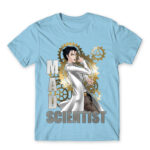 Mad scientist Sky Blue Men's Tee for Anime, Steins Gate