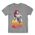 Malty Grey Melange Men's Tee for Anime, Tate No Yuusha No Nariagari