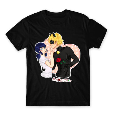 Marichat Black Men's Tee for Anime, Miraculous Ladybug