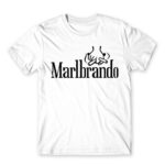 Marlbrando White Men's T-shirt for Brand Parody, Funny