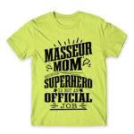 Massage Therapist Mother Apple Green Men's T-shirt for Massage Therapist, Work