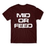 Mid Or Feed Burgundy Men's Tee for Gaming, League Of Legends