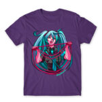 Miku Loves War Dark Purple Men's Tee for Anime, Vocaloid