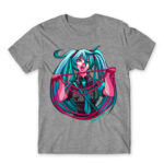 Miku Loves War Grey Melange Men's Tee for Anime, Vocaloid