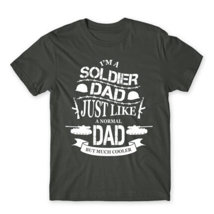 Military dad Dark Grey Men's Tee for Soldier, Work