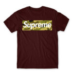 Military Supreme Burgundy Men's T-shirt for Soldier, Work
