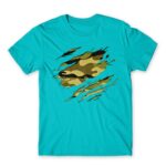 Military Uniform Atoll Blue Men's T-shirt for Soldier, Work