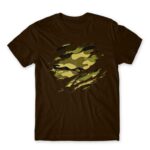 Military Uniform Chocolate Men's T-shirt for Soldier, Work