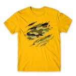 Military Uniform Gold Men's T-shirt for Soldier, Work