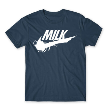 Milk Logo Denim Men's Tee for Brand Parody, Funny