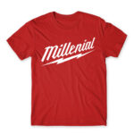 Millenial Red Men's T-shirt for Brand Parody, Funny
