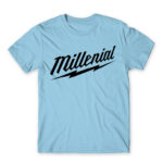 Millenial Sky Blue Men's T-shirt for Brand Parody, Funny