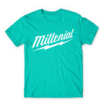 Millenial Turquoise Men's T-shirt for Brand Parody, Funny