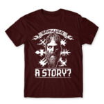 Mimir – Wanna hear a story? Burgundy Men's T-shirt