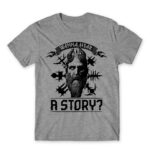 Mimir – Wanna hear a story? Grey Melange Men's T-shirt