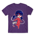Miraculous Ladybug Dark Purple Men's T-shirt for Anime, Miraculous Ladybug