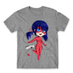 Miraculous Ladybug Grey Melange Men's Tee for Anime, Miraculous Ladybug