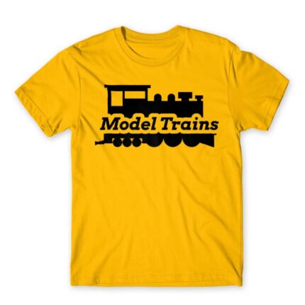 Model trains Gold Men's Tee for Train Conductor, Work