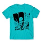 Monkey D. Luffy Atoll Blue Men's Tee for Anime, One Piece