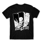 Monkey D. Luffy Black Men's T-shirt for Anime, One Piece