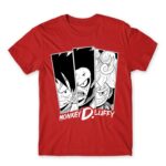 Monkey D. Luffy Red Men's T-shirt for Anime, One Piece