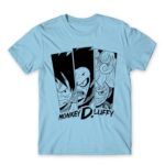 Monkey D. Luffy Sky Blue Men's Tee for Anime, One Piece