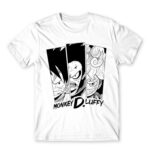 Monkey D. Luffy White Men's T-shirt for Anime, One Piece
