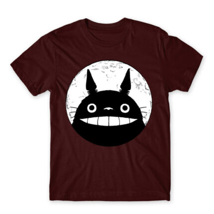 Moonlit Totoro Burgundy Men's Tee for Anime, My Neighbour Totoro