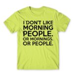 Morning people Apple Green Men's Tee for Funny, Sarcastic Humour
