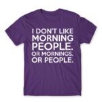 Morning people Dark Purple Men's T-shirt for Funny, Sarcastic Humour