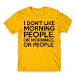 Morning people Gold Men's Tee for Funny, Sarcastic Humour