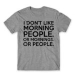 Morning people Grey Melange Men's T-shirt for Funny, Sarcastic Humour