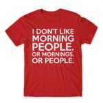 Morning people Red Men's Tee for Funny, Sarcastic Humour