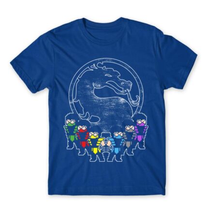 Mortal Kombat Ninjas Royal Blue Men's Tee for Anime, Original Art