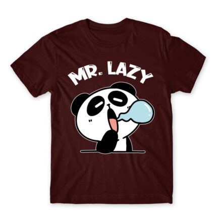 Mr. Lazy Burgundy Men's Tee for Funny, Laziness