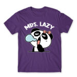 Mrs. Lazy Dark Purple Men's T-shirt for Funny, Laziness