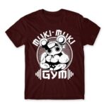 Muki-muki gym Burgundy Men's Tee for Anime, Kimetsu No Yaiba