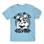 Muki-muki gym Sky Blue Men's T-shirt for Anime, Kimetsu No Yaiba
