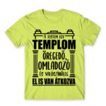 My body is a church Apple Green Men's Tee for Badass, Funny