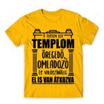 My body is a church Gold Men's Tee for Badass, Funny